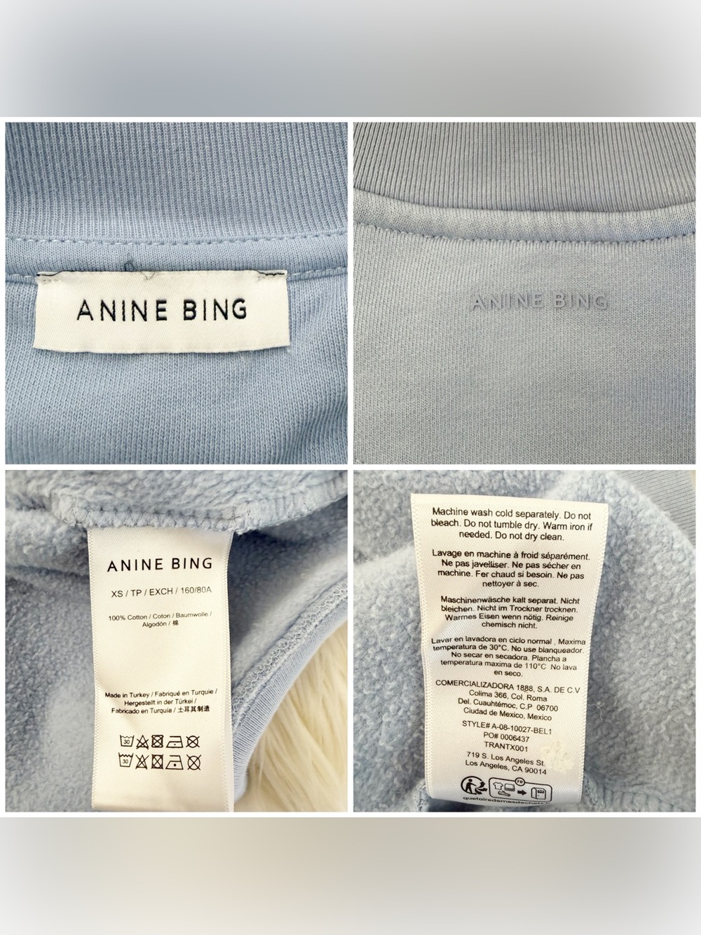 Anine Bing Tyler Sweatshirt XS - Picture 9 of 12